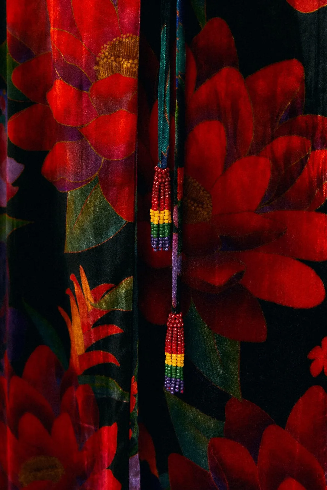 Black Flower Season Maxi Wrap Dress sold by FARM Rio product image thumbnail 5