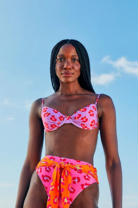 Maxi Leopard Patch Bra Bikini Top sold by FARM Rio