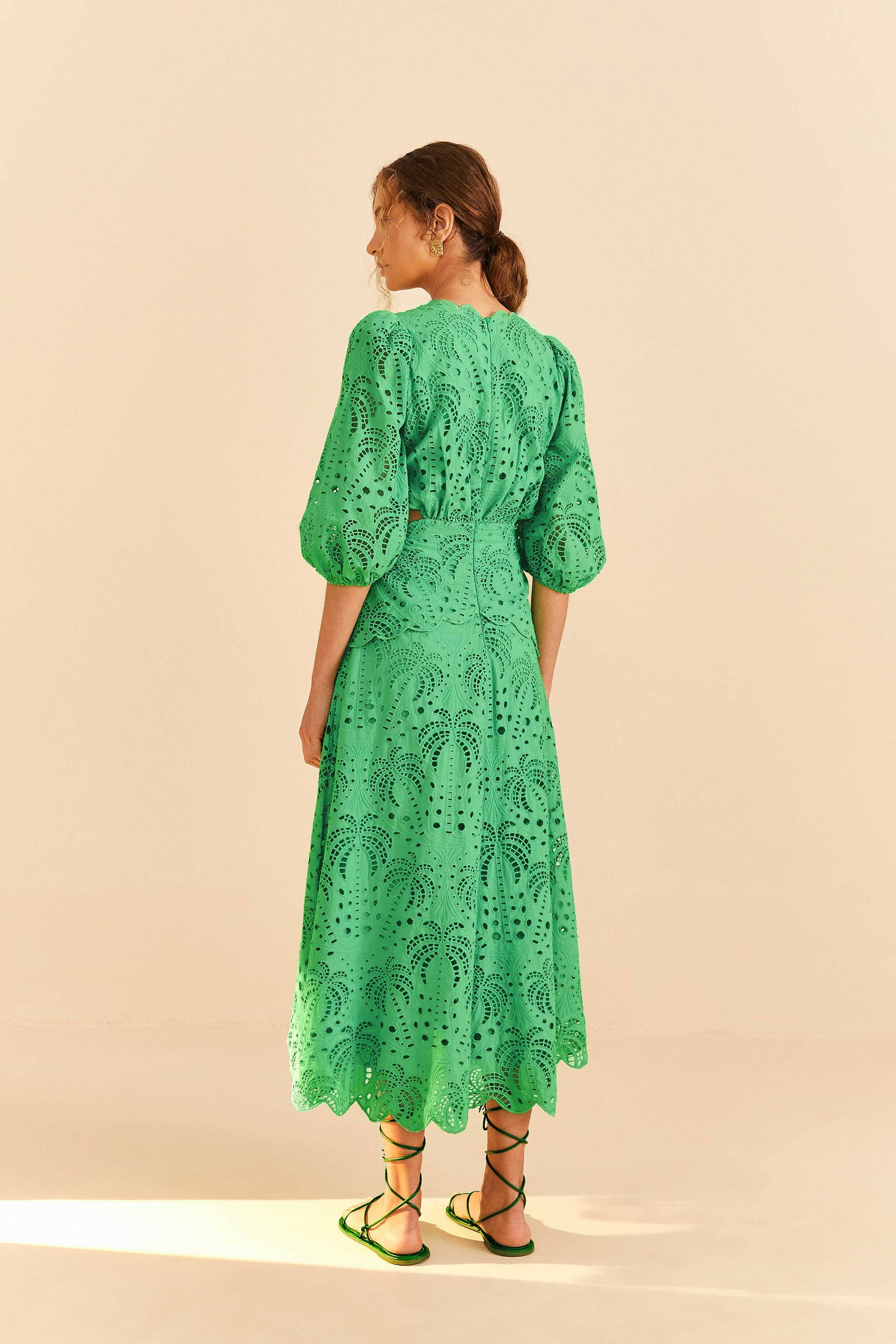 Green Richelieu Midi Dress sold by FARM Rio product image thumbnail 4