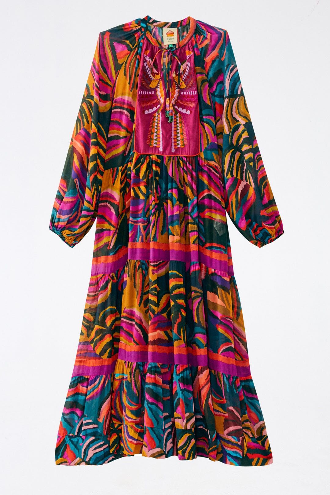 Graphic Foliage Embroidered Maxi Dress sold by FARM Rio product image thumbnail 6