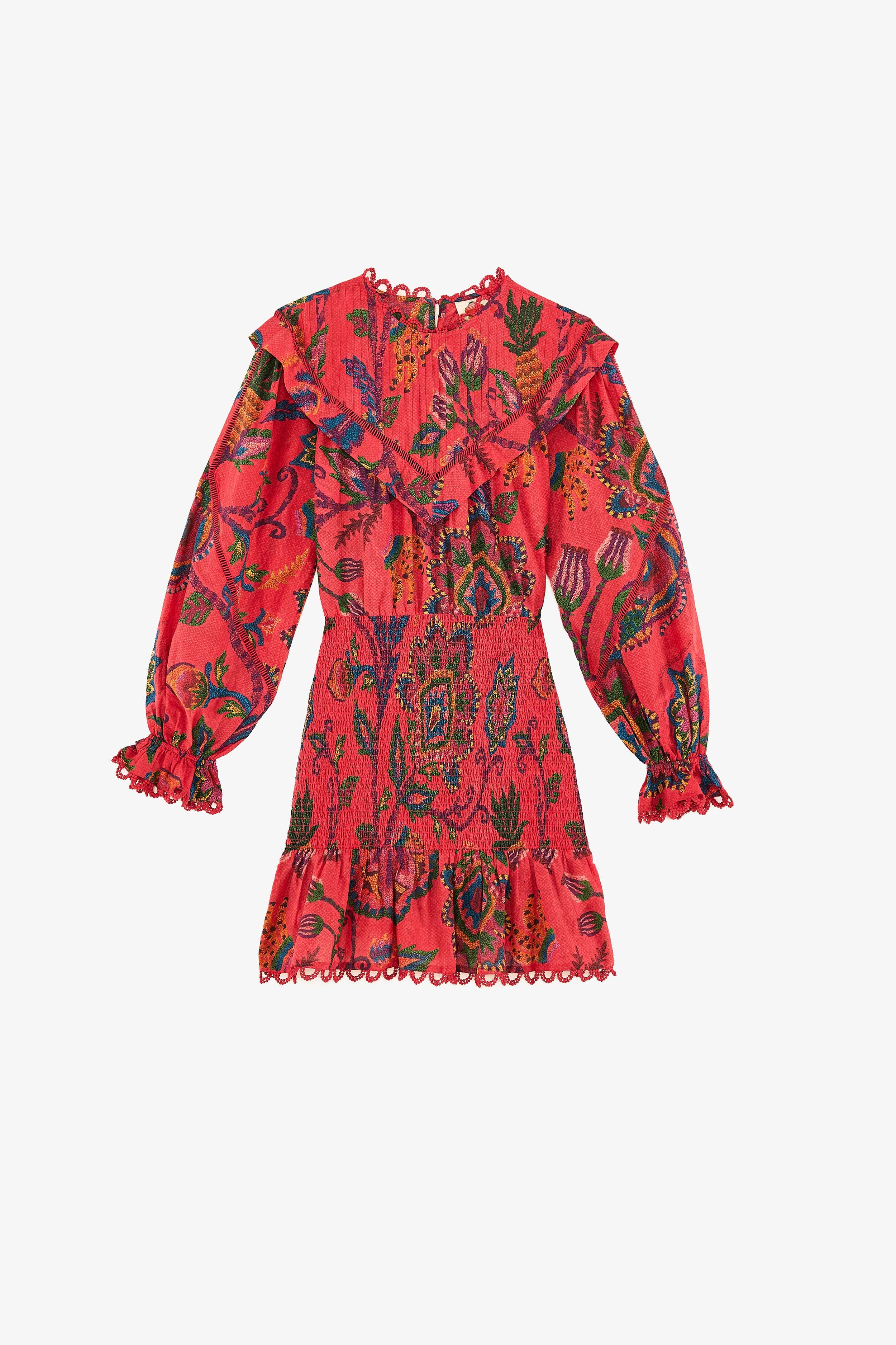 Red Sunset Tapestry Mini Dress sold by FARM Rio product image thumbnail 6