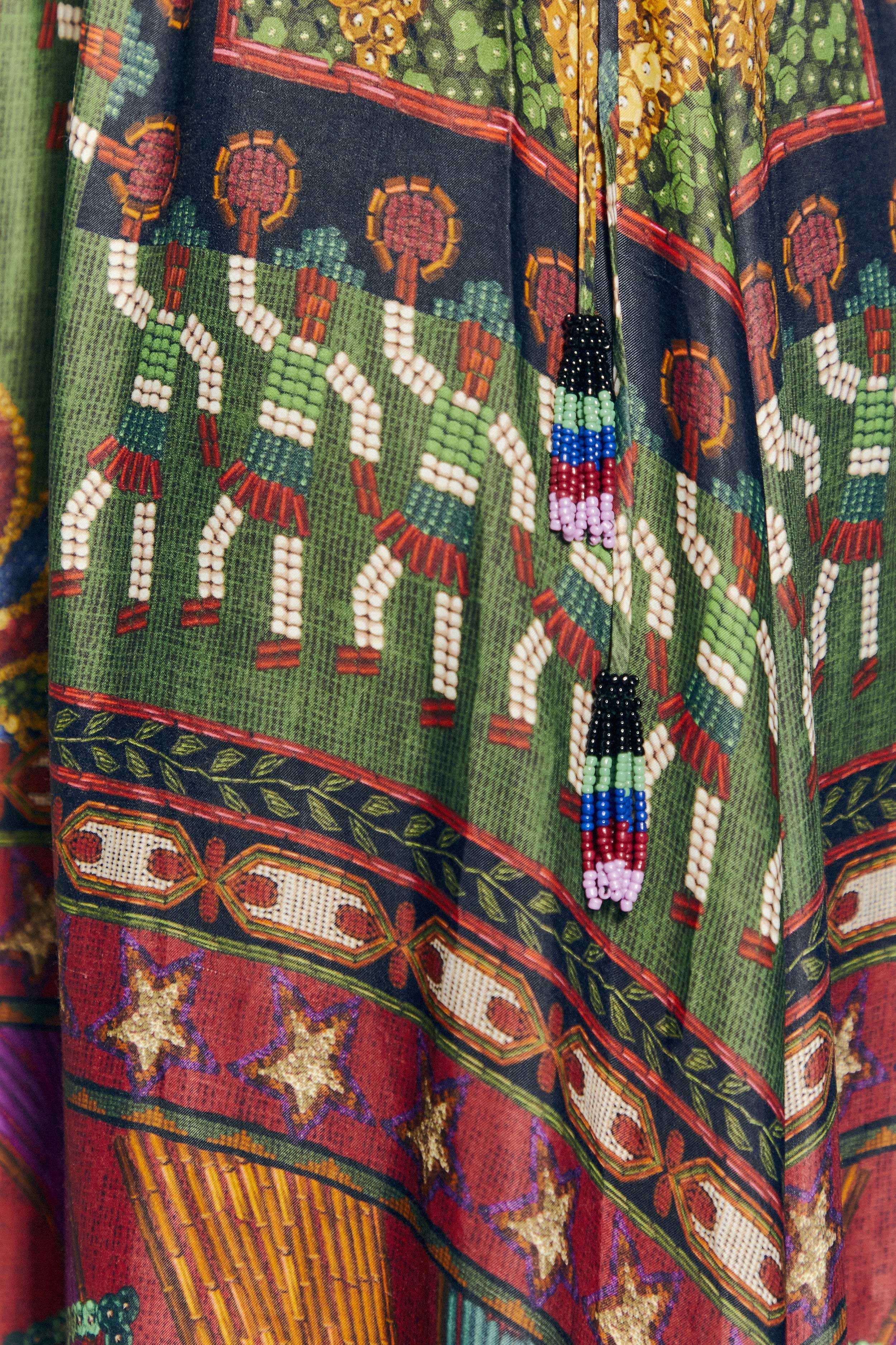 Shiny Mixed Scarves Cut Out Midi Dress sold by FARM Rio product image thumbnail 7