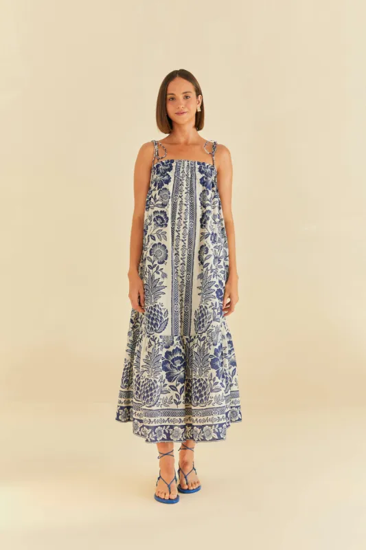 Blue Pineapple Garden Maxi Dress sold by FARM Rio