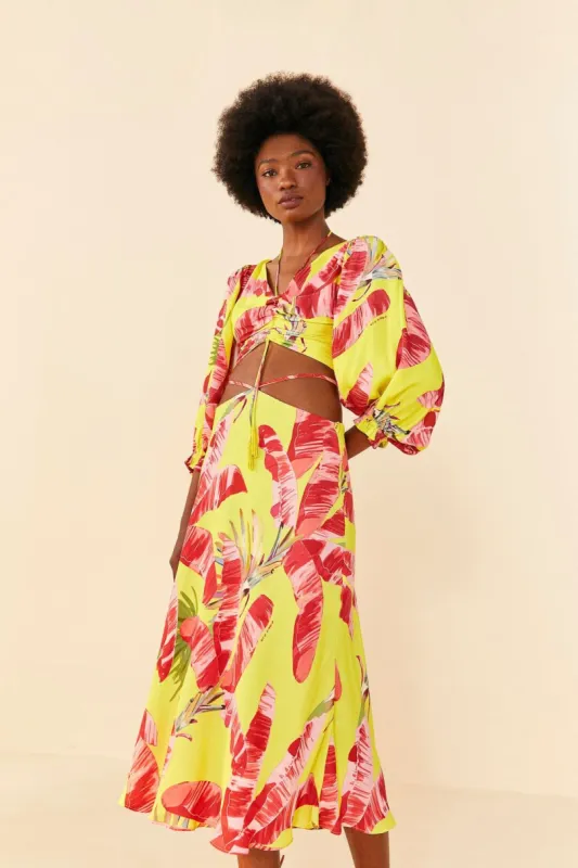 Lime Sweet Jungle Lenzing™ Ecovero™ Viscose Skirt sold by FARM Rio