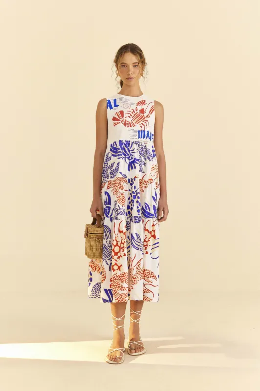 White Al Mare T-Shirt Dress sold by FARM Rio