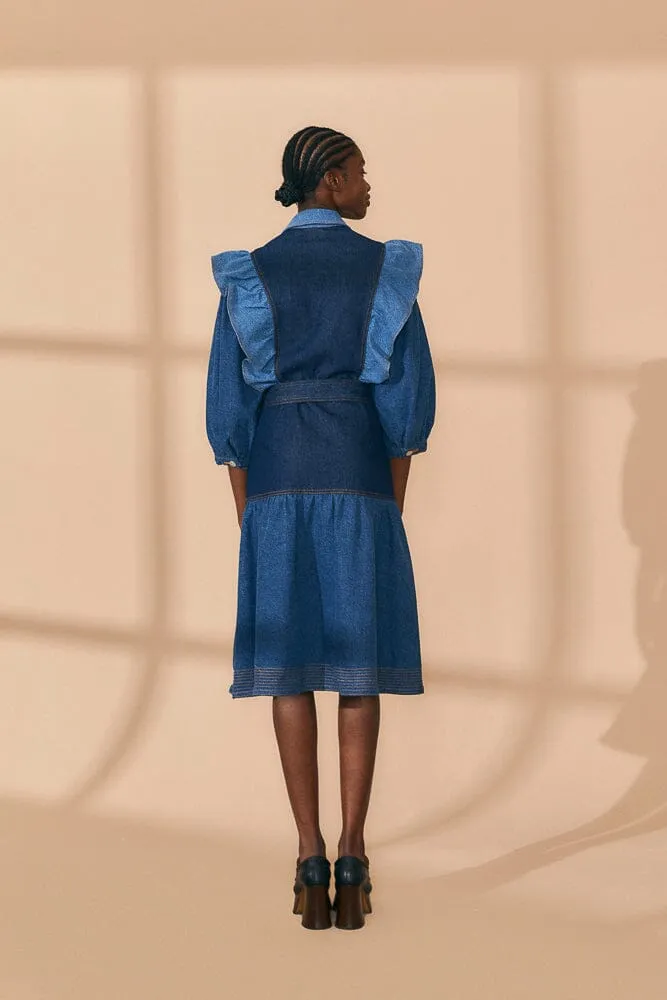 Patch Denim Midi Dress sold by FARM Rio product image thumbnail 4