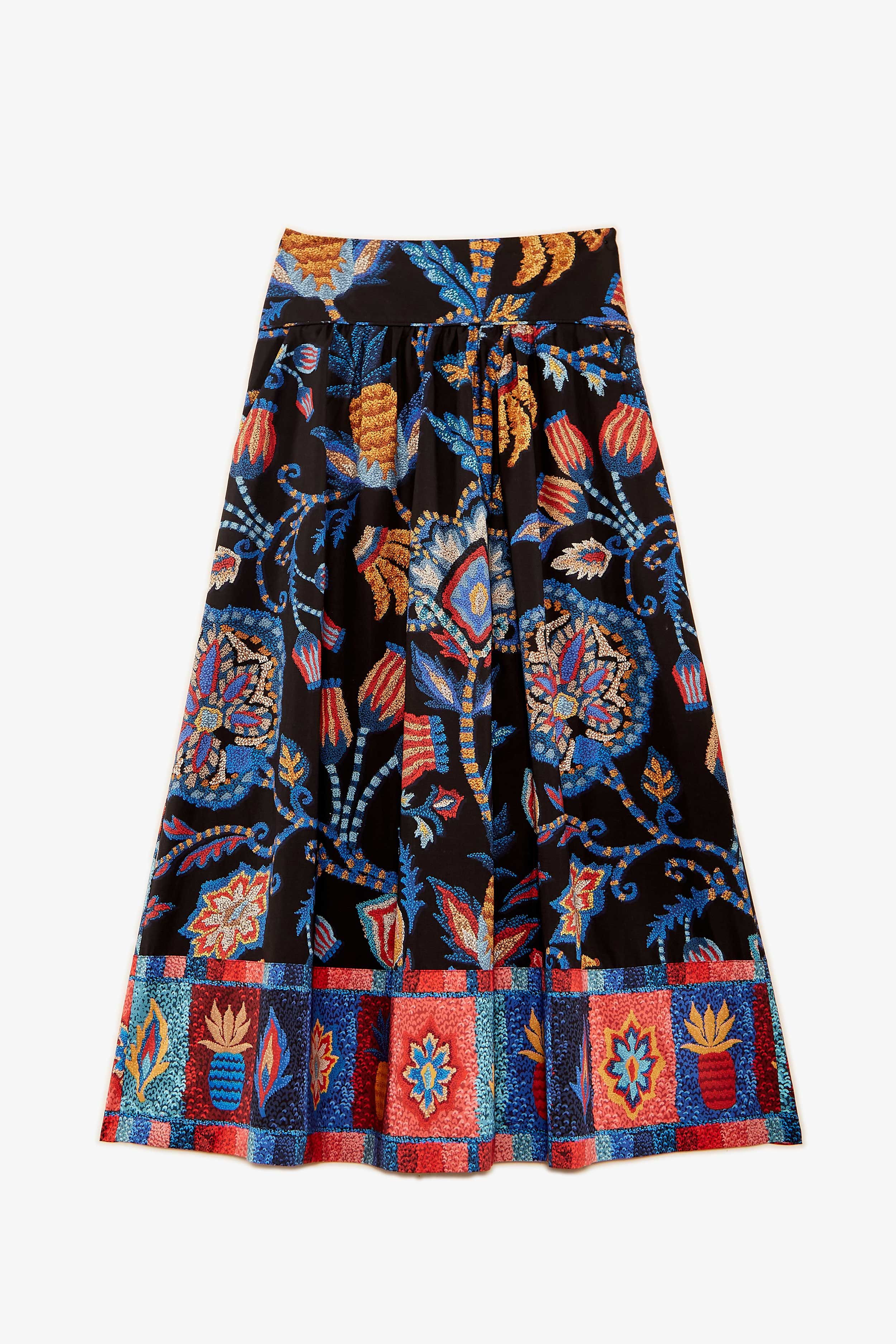 Black Sunset Tapestry Organic Cotton Midi Skirt sold by FARM Rio product image thumbnail 4