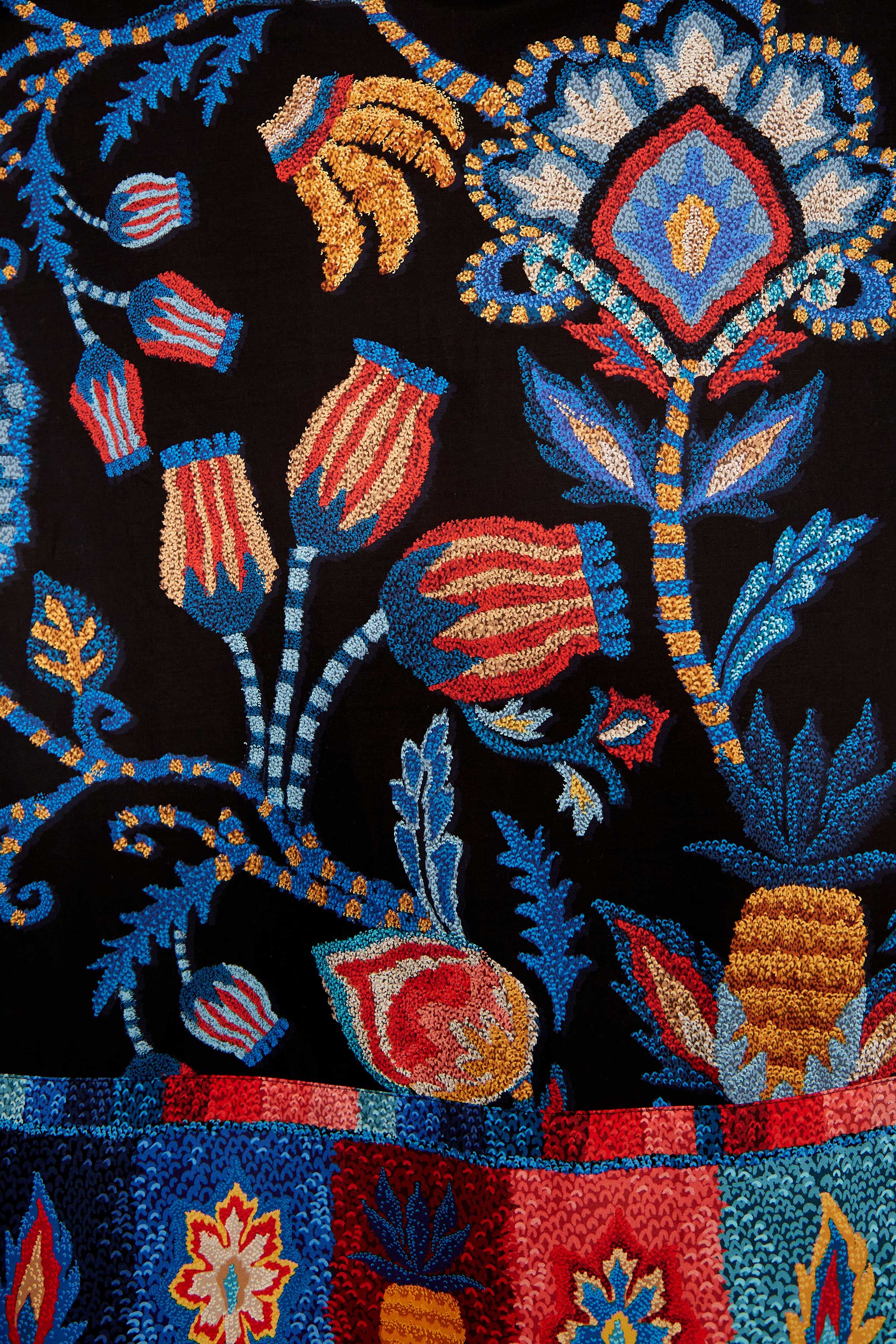 Black Sunset Tapestry Organic Cotton Midi Skirt sold by FARM Rio product image thumbnail 3