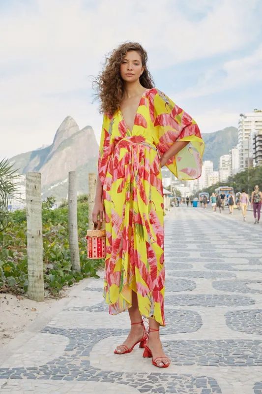 Lime Sweet Jungle Kaftan Dress sold by FARM Rio