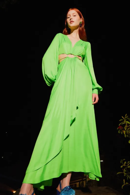 Lime Green Cut Out Maxi Dress sold by FARM Rio