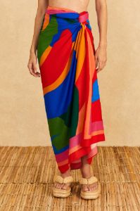 Colorful Leaves Sarong sold by FARM Rio