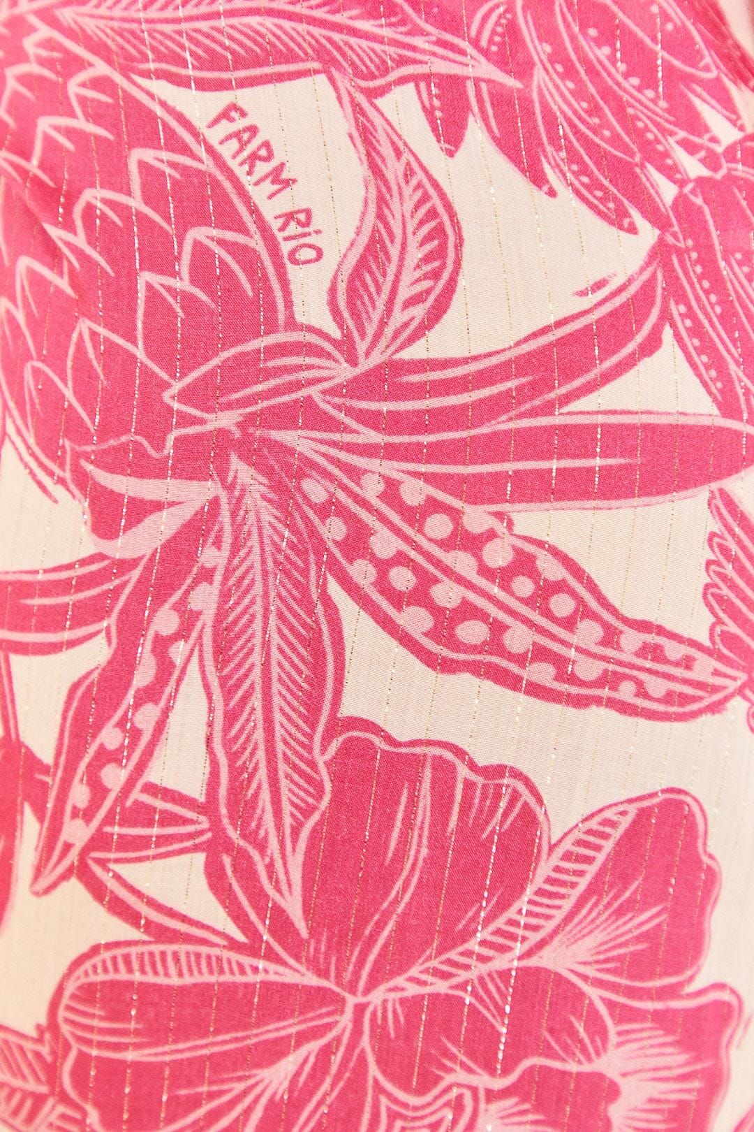 Pink Tropical Woodcut Sarong sold by FARM Rio product image thumbnail 5