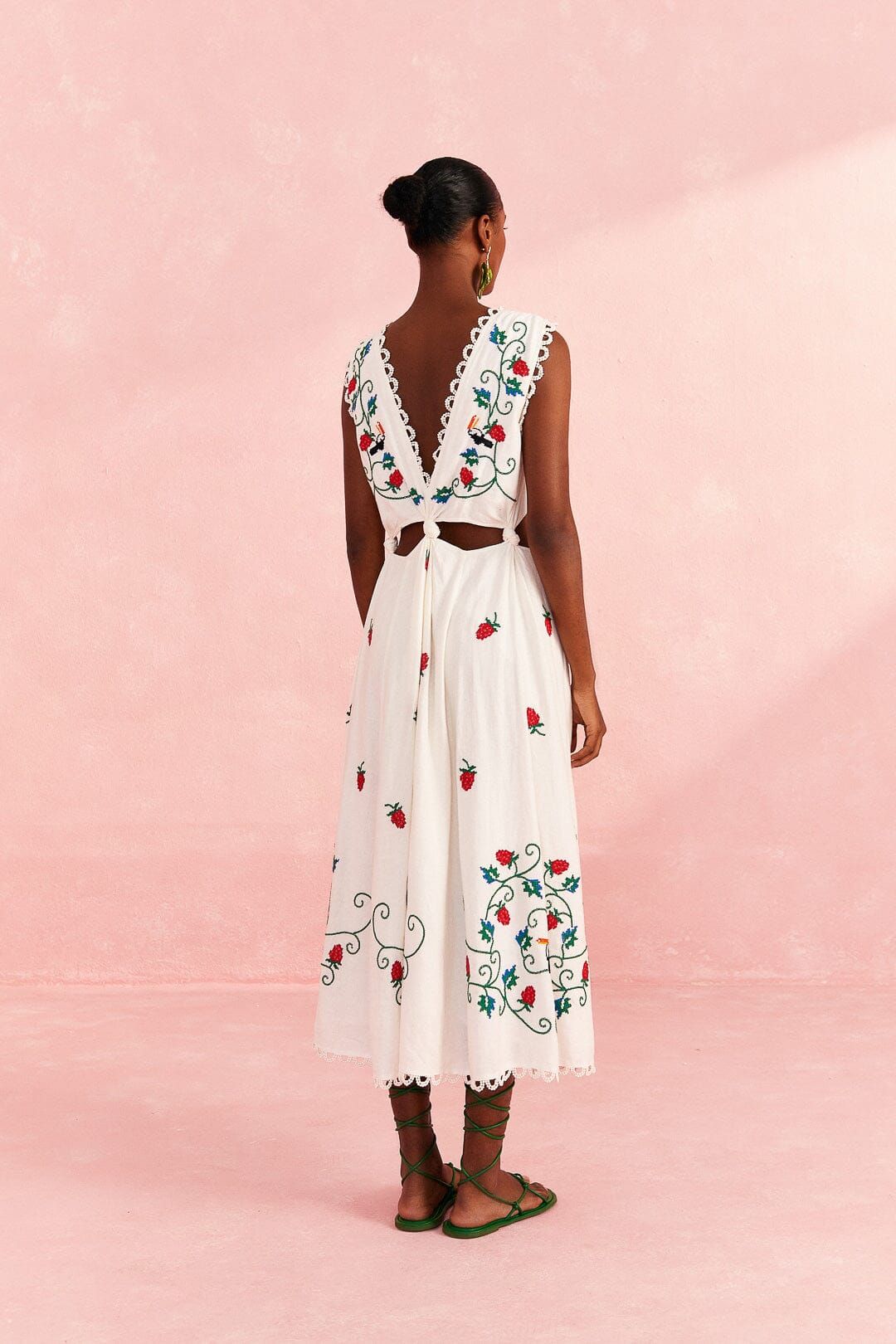 Cross Stitch Toucan Embroidered Midi Dress sold by FARM Rio product image thumbnail 2