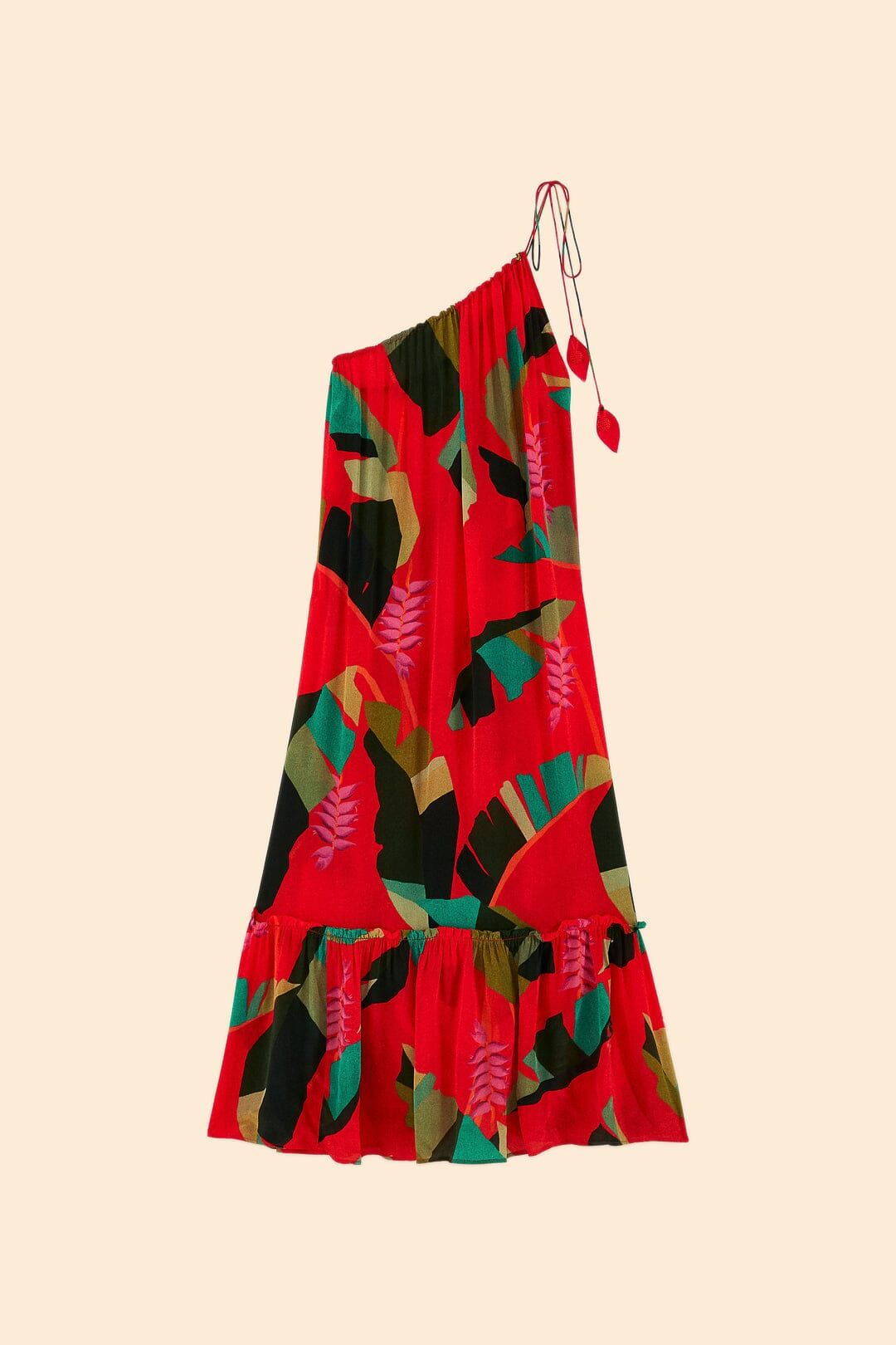 Red Heliconia Maxi Dress sold by FARM Rio product image thumbnail 6