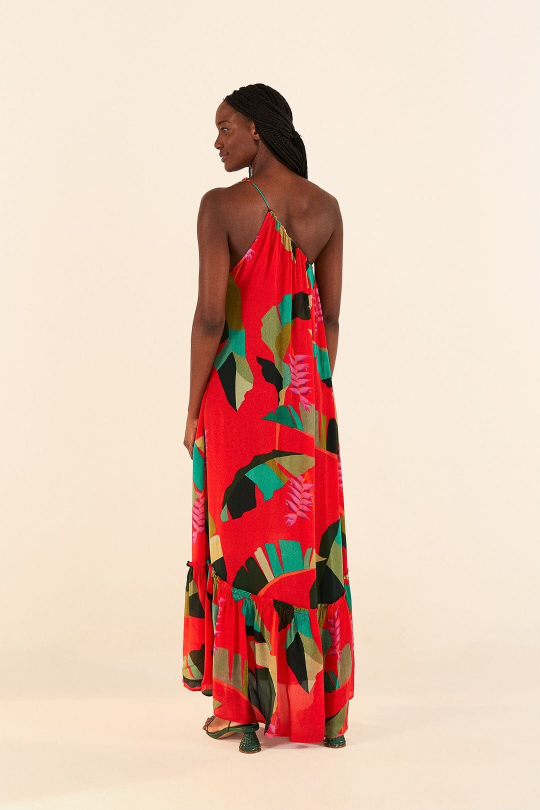 Red Heliconia Maxi Dress sold by FARM Rio product image thumbnail 4