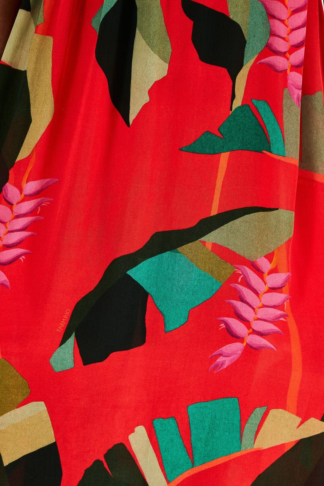 Red Heliconia Maxi Dress sold by FARM Rio product image thumbnail 5