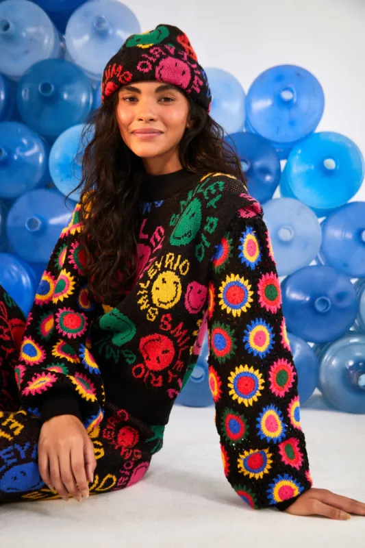 Type Rainbow Smiley® Rio Sweater sold by FARM Rio