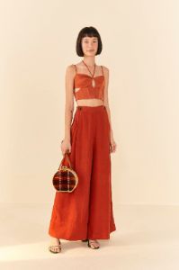 Brown Wide Leg Pants sold by FARM Rio