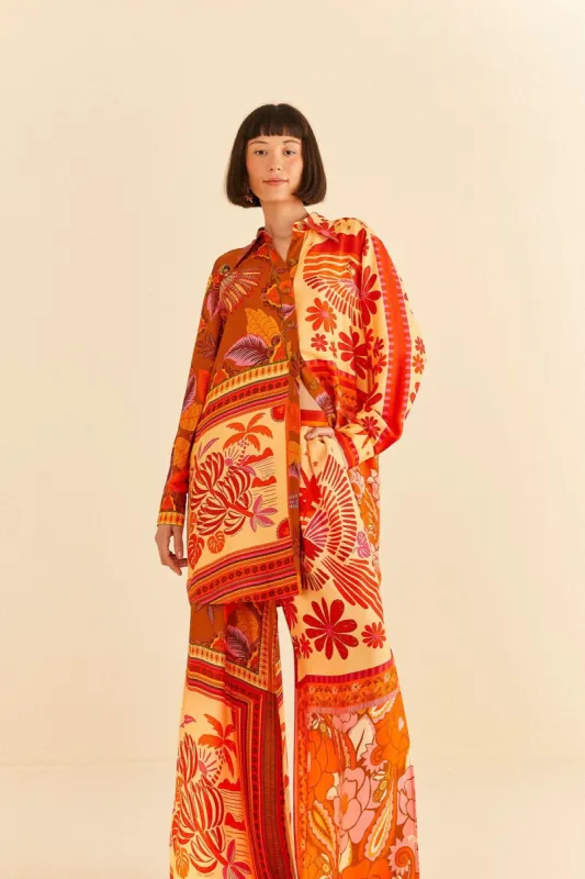 Forest Mixed Scarves Lenzing™ Ecovero™ Viscose Pants sold by FARM Rio