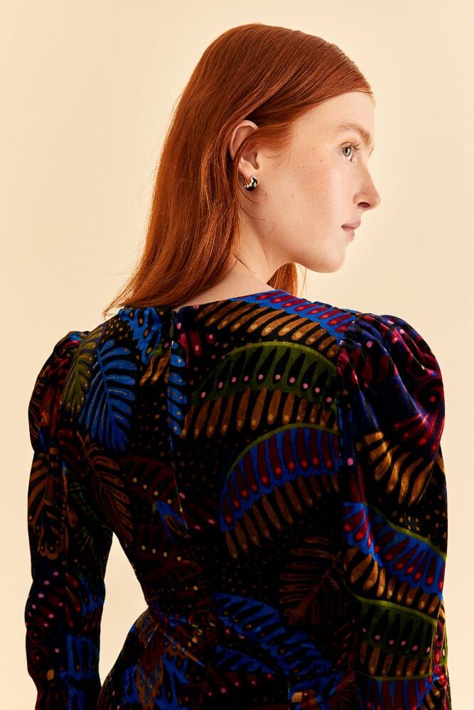 Black Midnight Island V Neck Velvet Jumpsuit sold by FARM Rio product image thumbnail 5