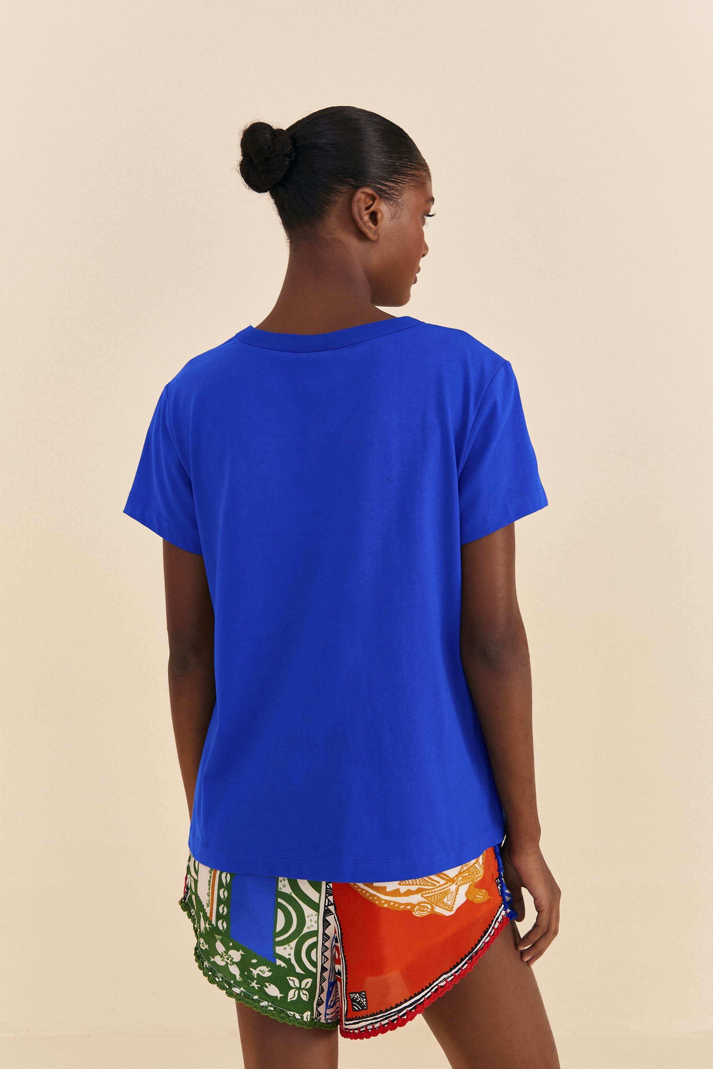 Blue Rainha Do Mar Organic Cotton T-Shirt sold by FARM Rio product image thumbnail 3