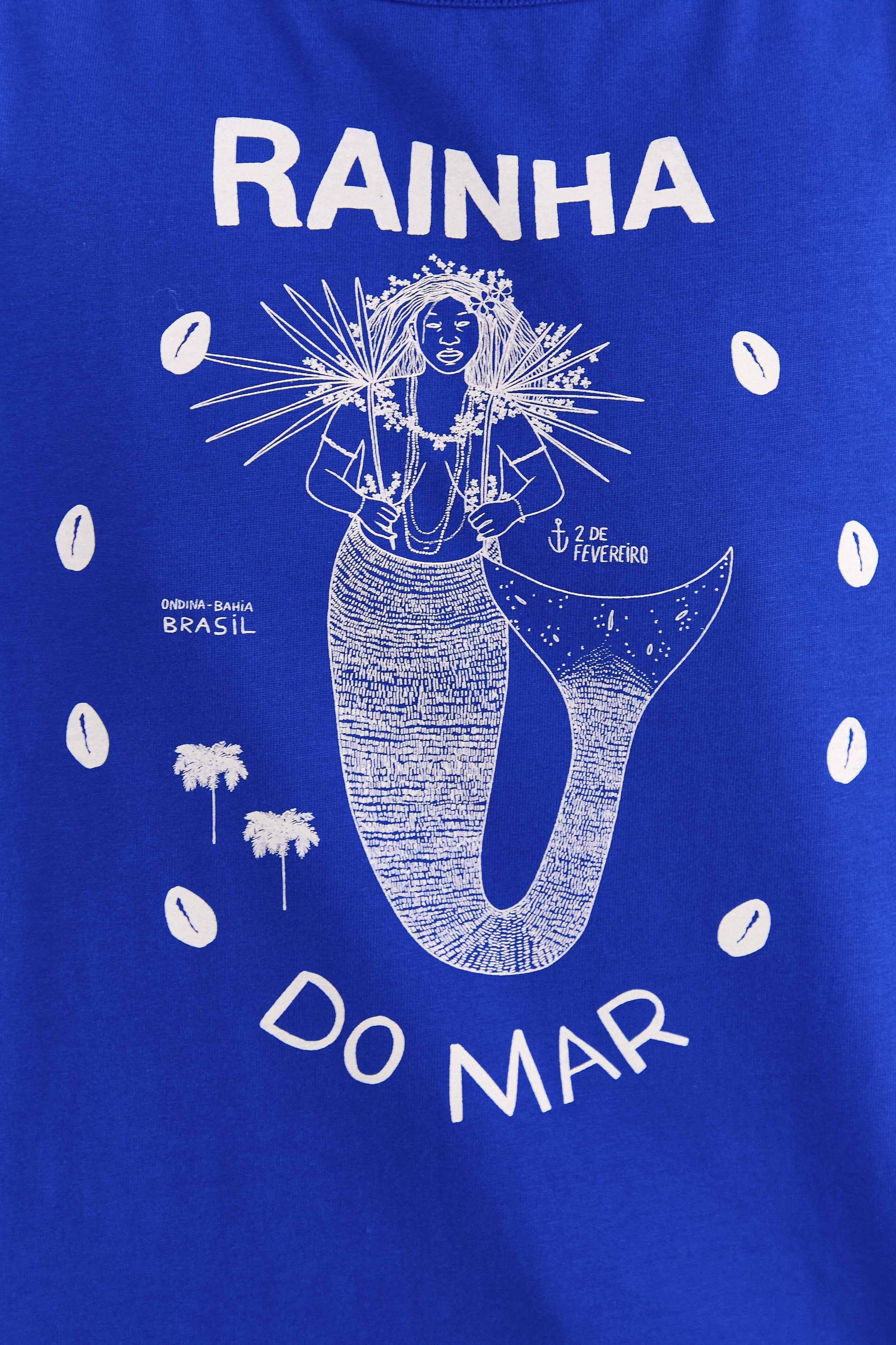 Blue Rainha Do Mar Organic Cotton T-Shirt sold by FARM Rio product image thumbnail 4