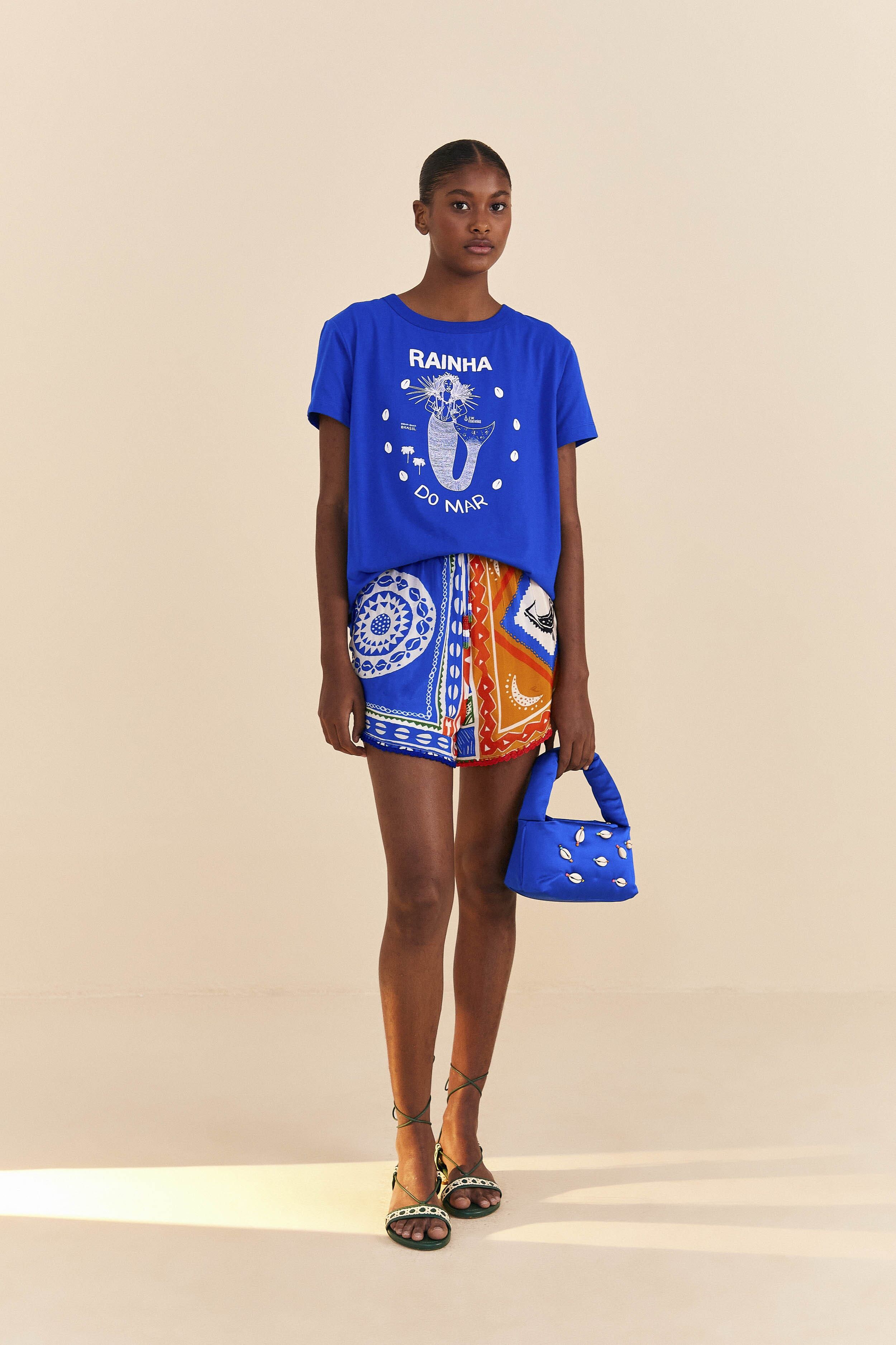 Blue Rainha Do Mar Organic Cotton T-Shirt sold by FARM Rio product image thumbnail 2