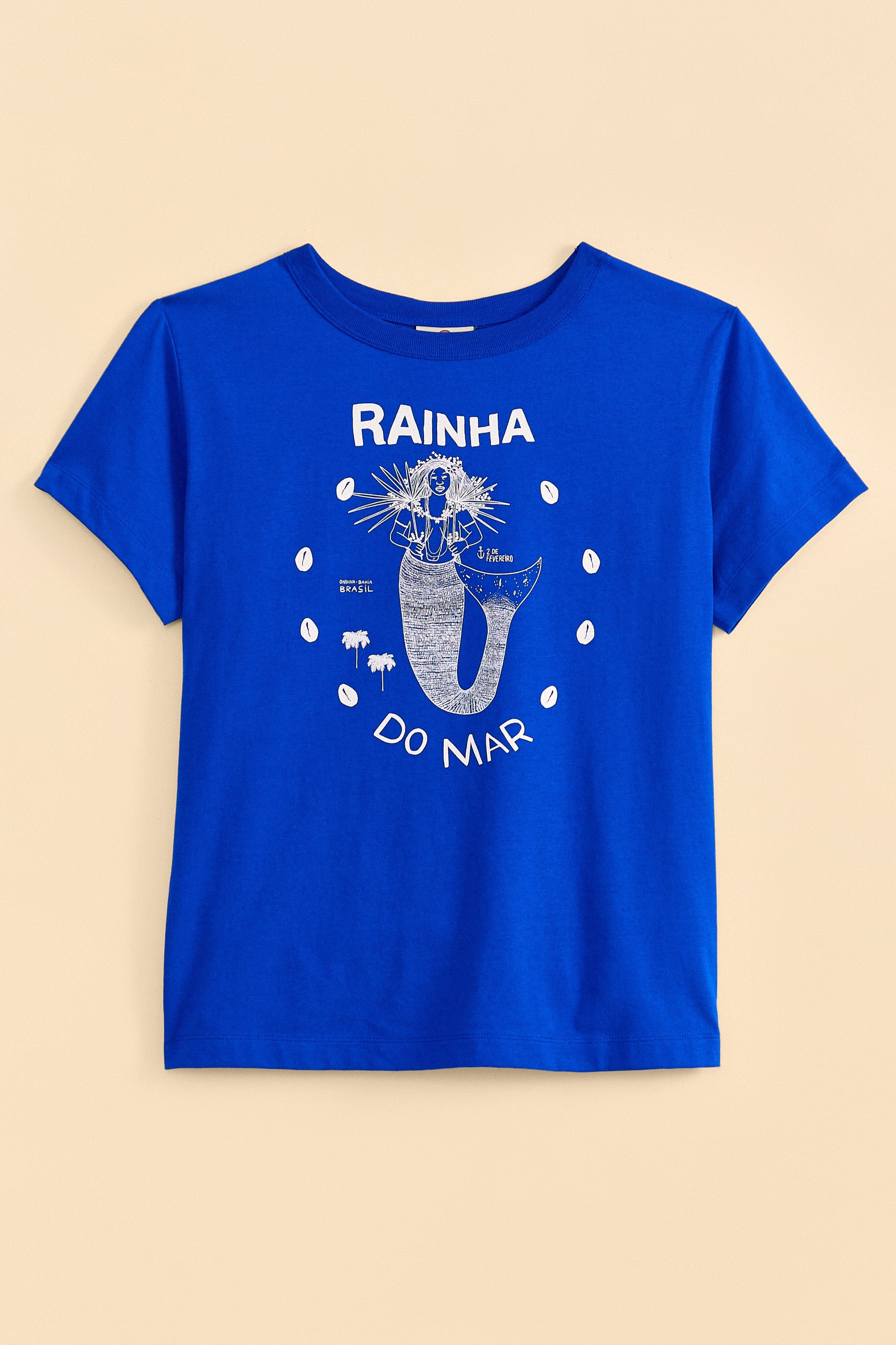 Blue Rainha Do Mar Organic Cotton T-Shirt sold by FARM Rio product image thumbnail 5