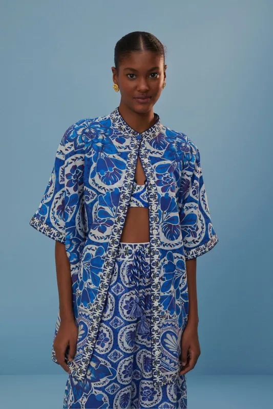 Blue Tile Dream Shirt sold by FARM Rio
