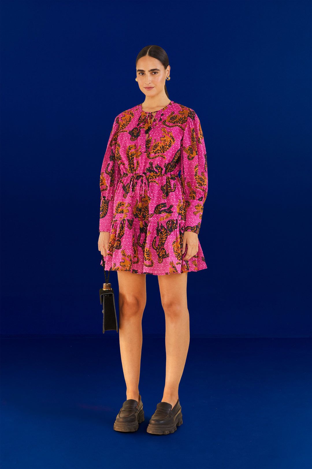 Pink Wild Leopards Mini Dress sold by FARM Rio product image thumbnail 4