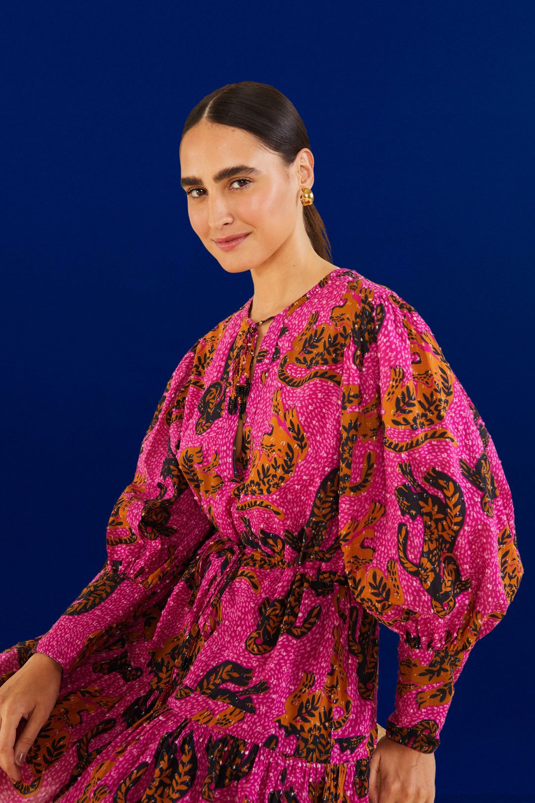 Pink Wild Leopards Mini Dress sold by FARM Rio product image thumbnail 3