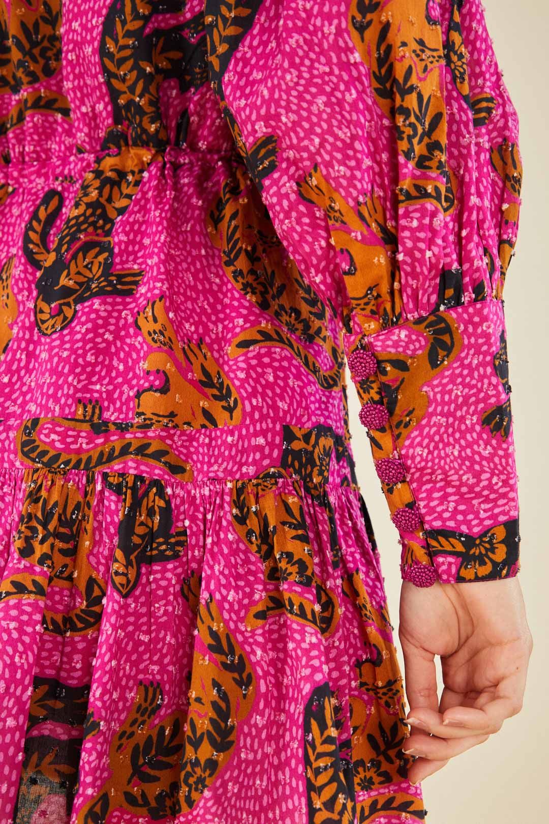 Pink Wild Leopards Mini Dress sold by FARM Rio product image thumbnail 5