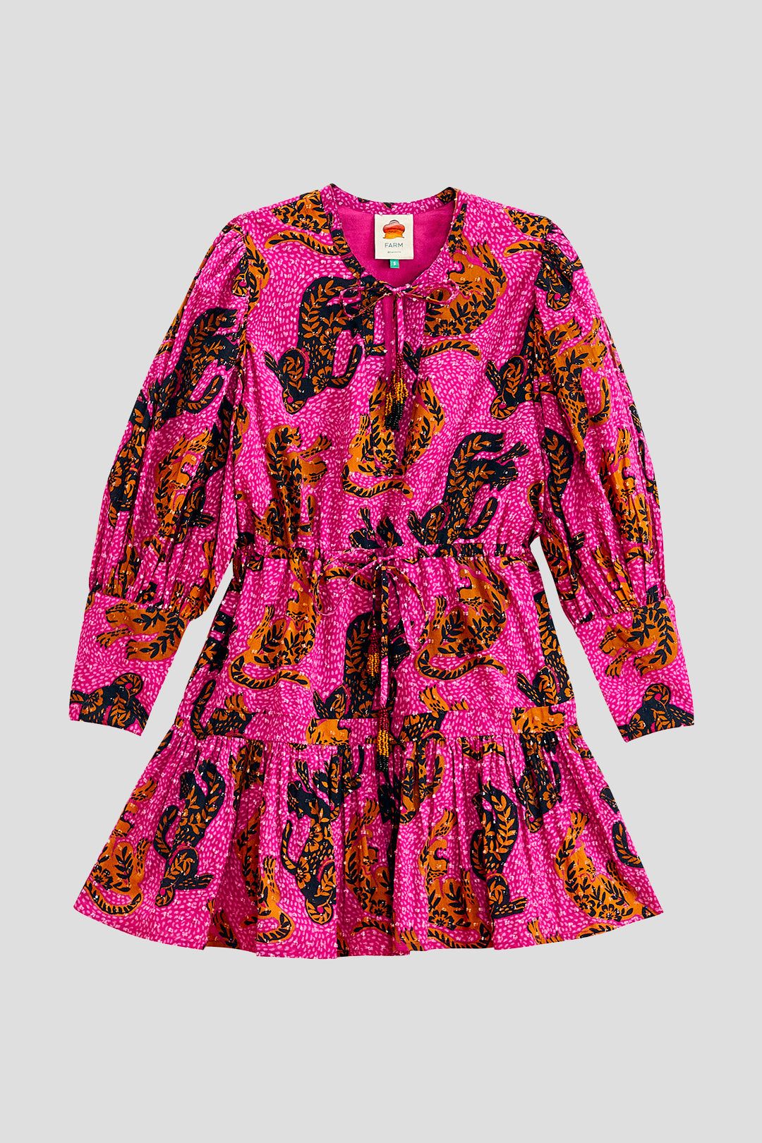 Pink Wild Leopards Mini Dress sold by FARM Rio product image thumbnail 6