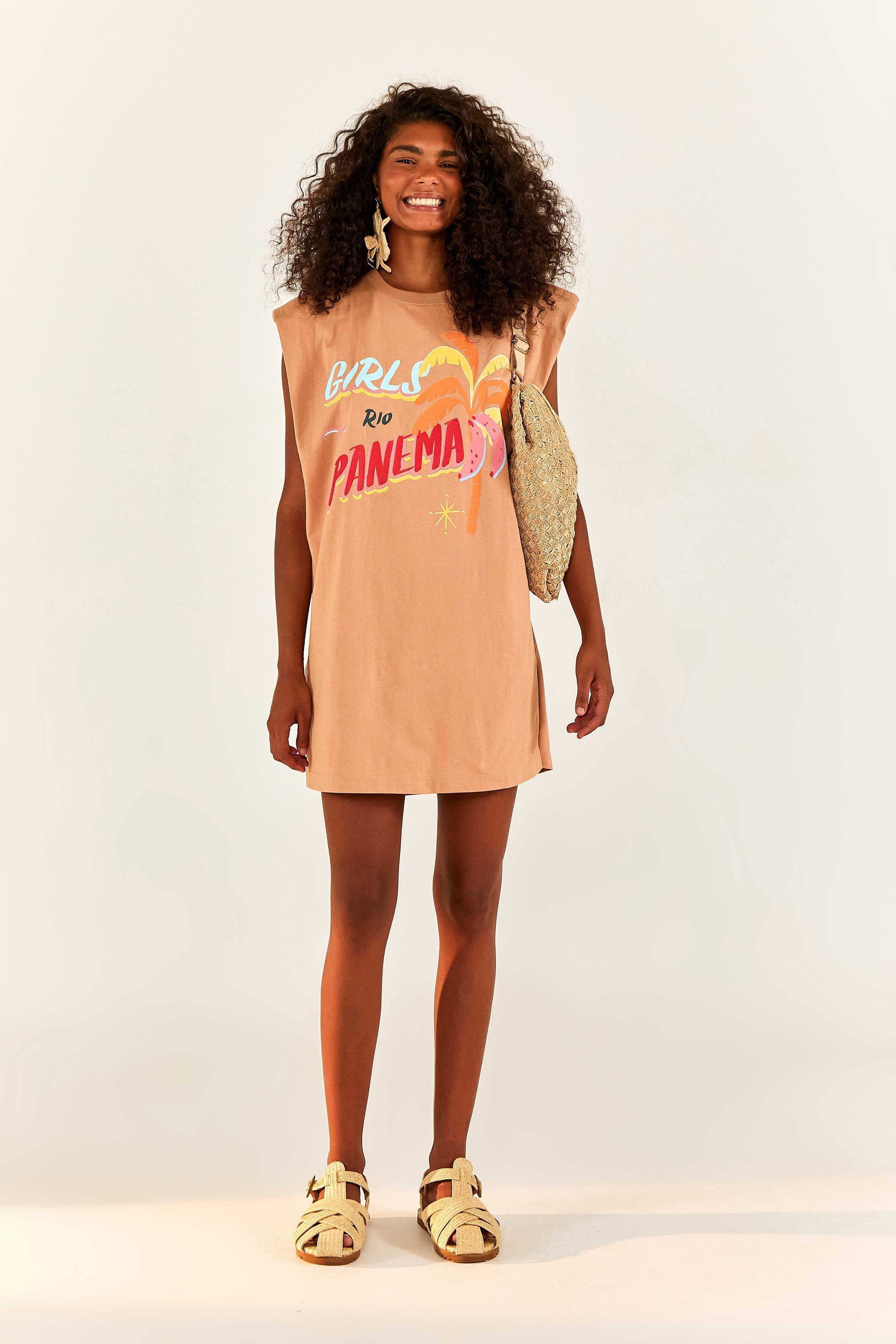Brown Rio Ipanema T-Shirt Dress sold by FARM Rio product image thumbnail 4