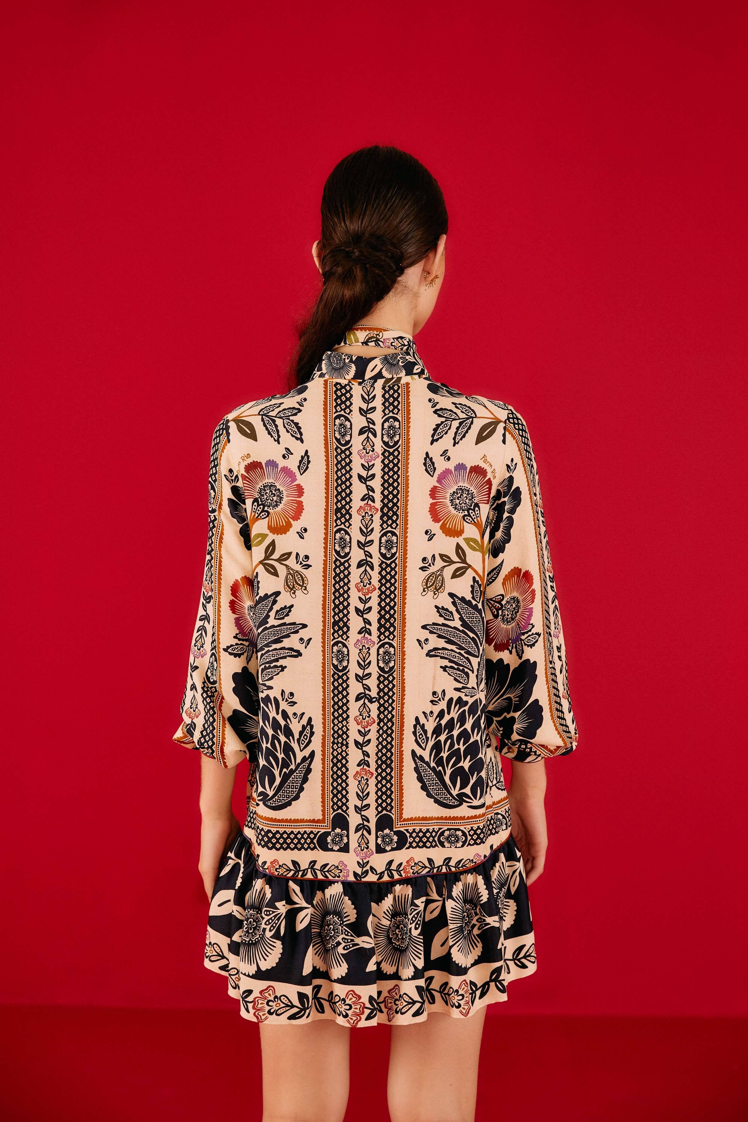 Romantic Garden Lenzing™ Ecovero™ Viscose Mini Dress sold by FARM Rio product image thumbnail 2
