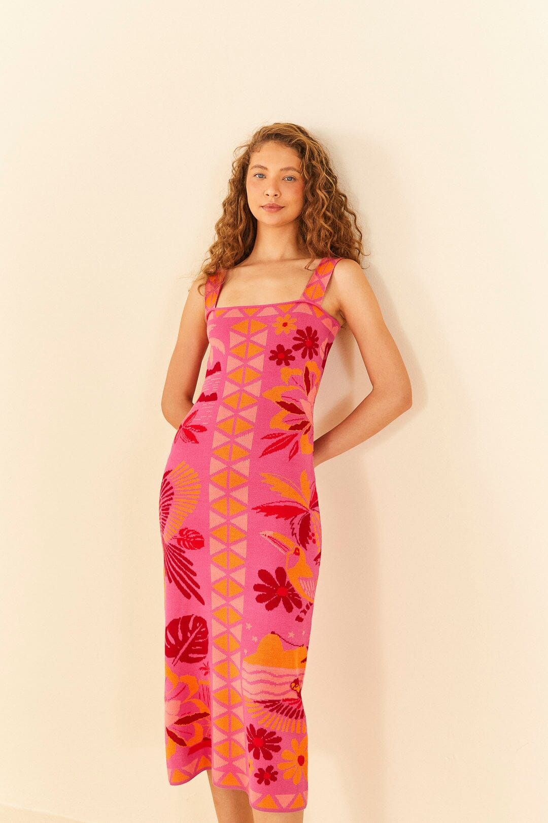 Pink Rio Tiles Knit Dress sold by FARM Rio product image thumbnail 2