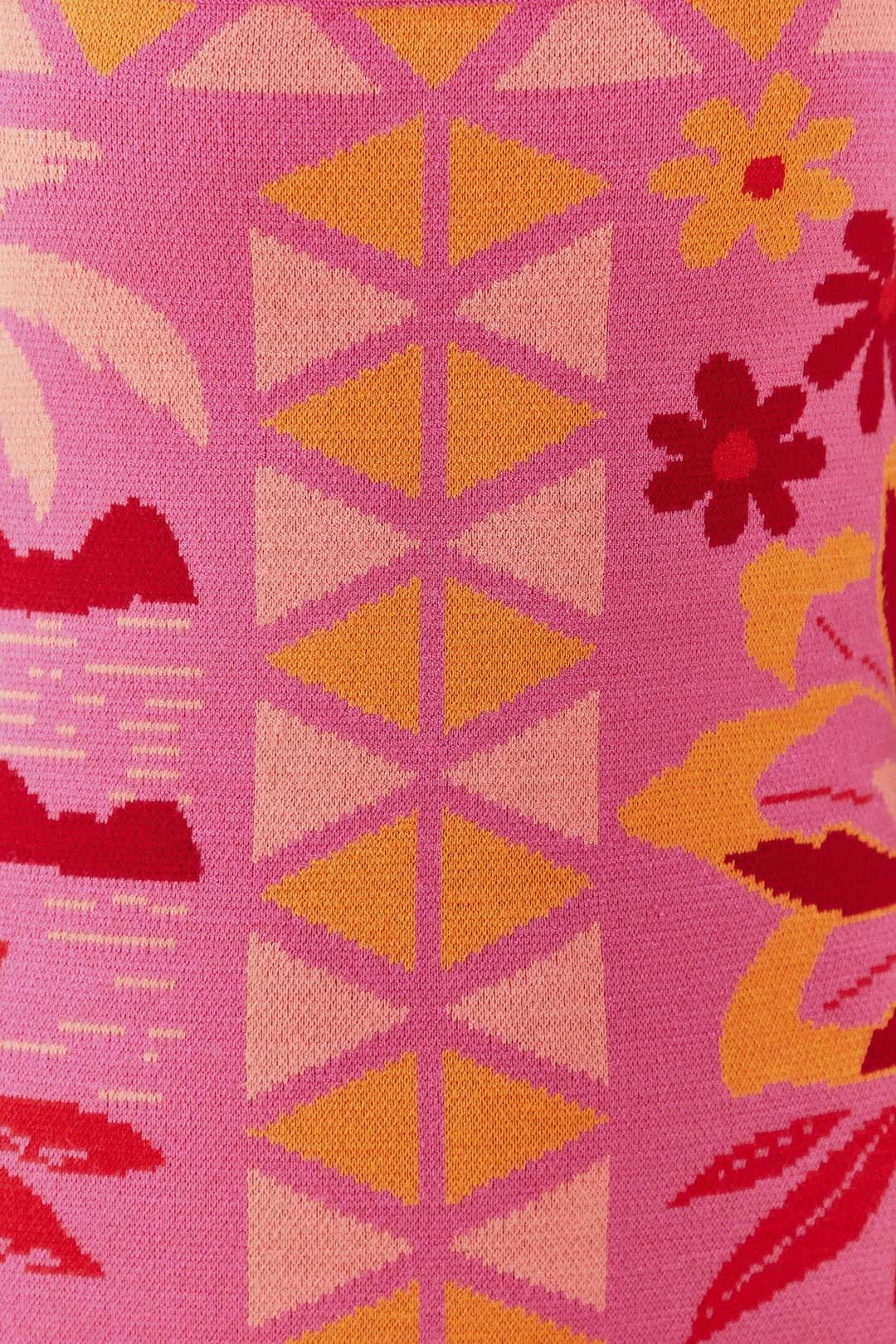 Pink Rio Tiles Knit Dress sold by FARM Rio product image thumbnail 4