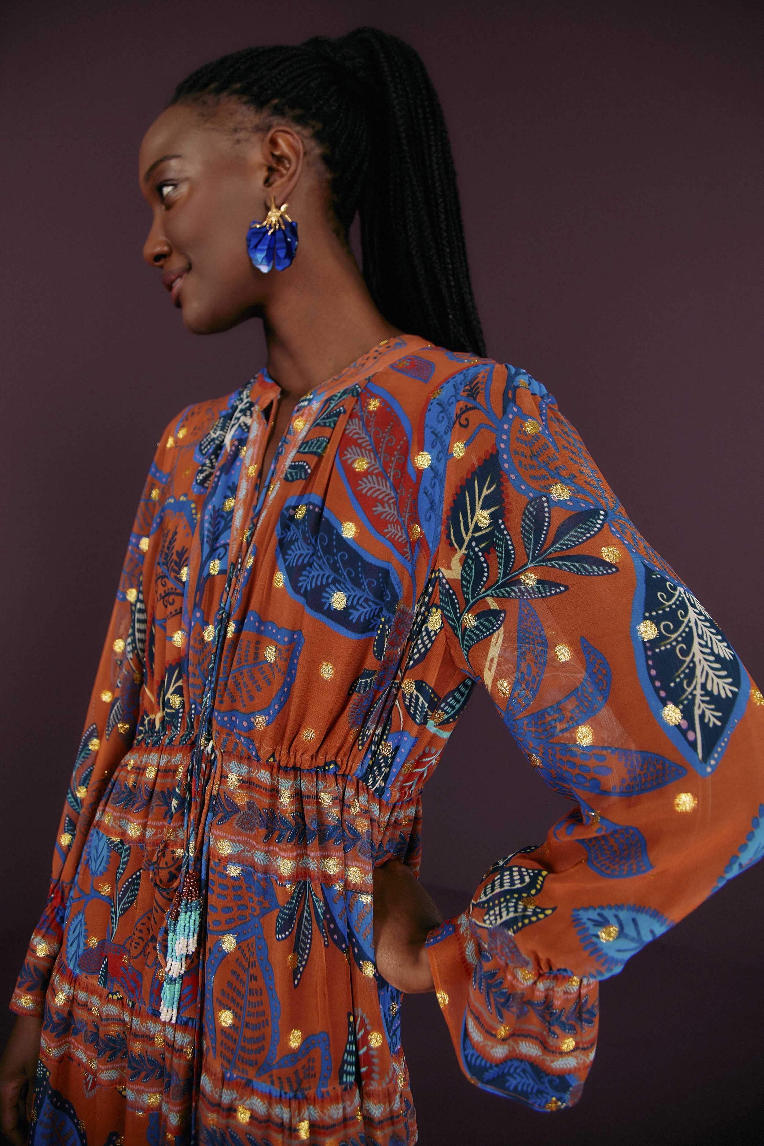 Brown Wild Jungle Midi Dress sold by FARM Rio product image thumbnail 4