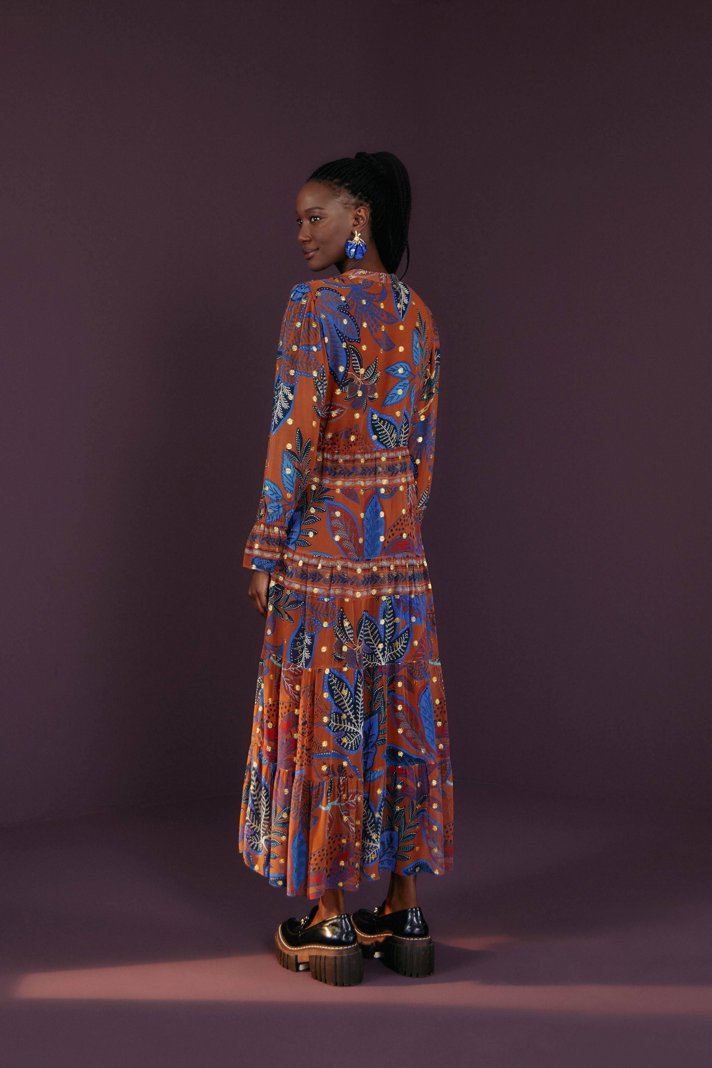 Brown Wild Jungle Midi Dress sold by FARM Rio product image thumbnail 3