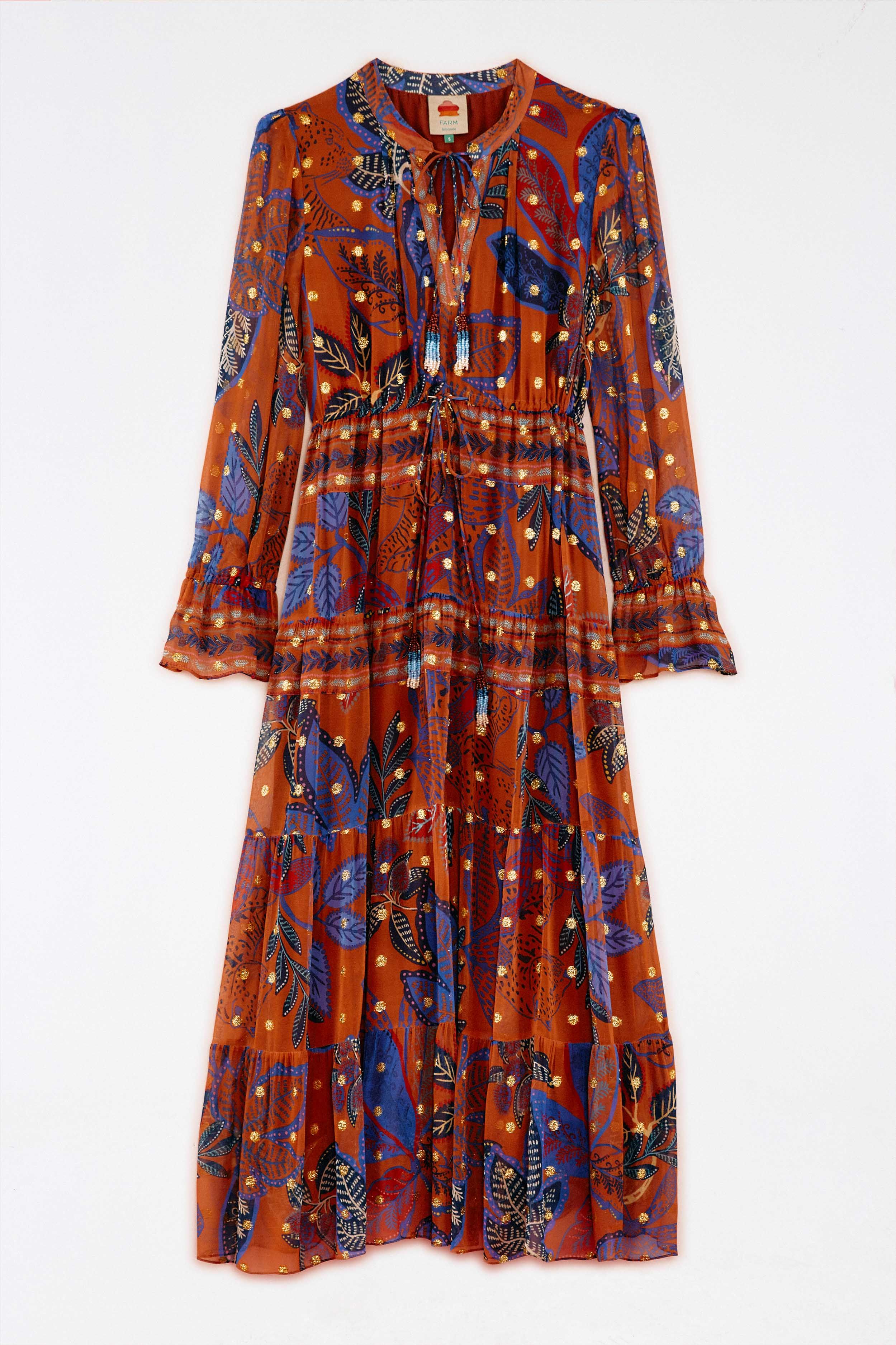 Brown Wild Jungle Midi Dress sold by FARM Rio product image thumbnail 5