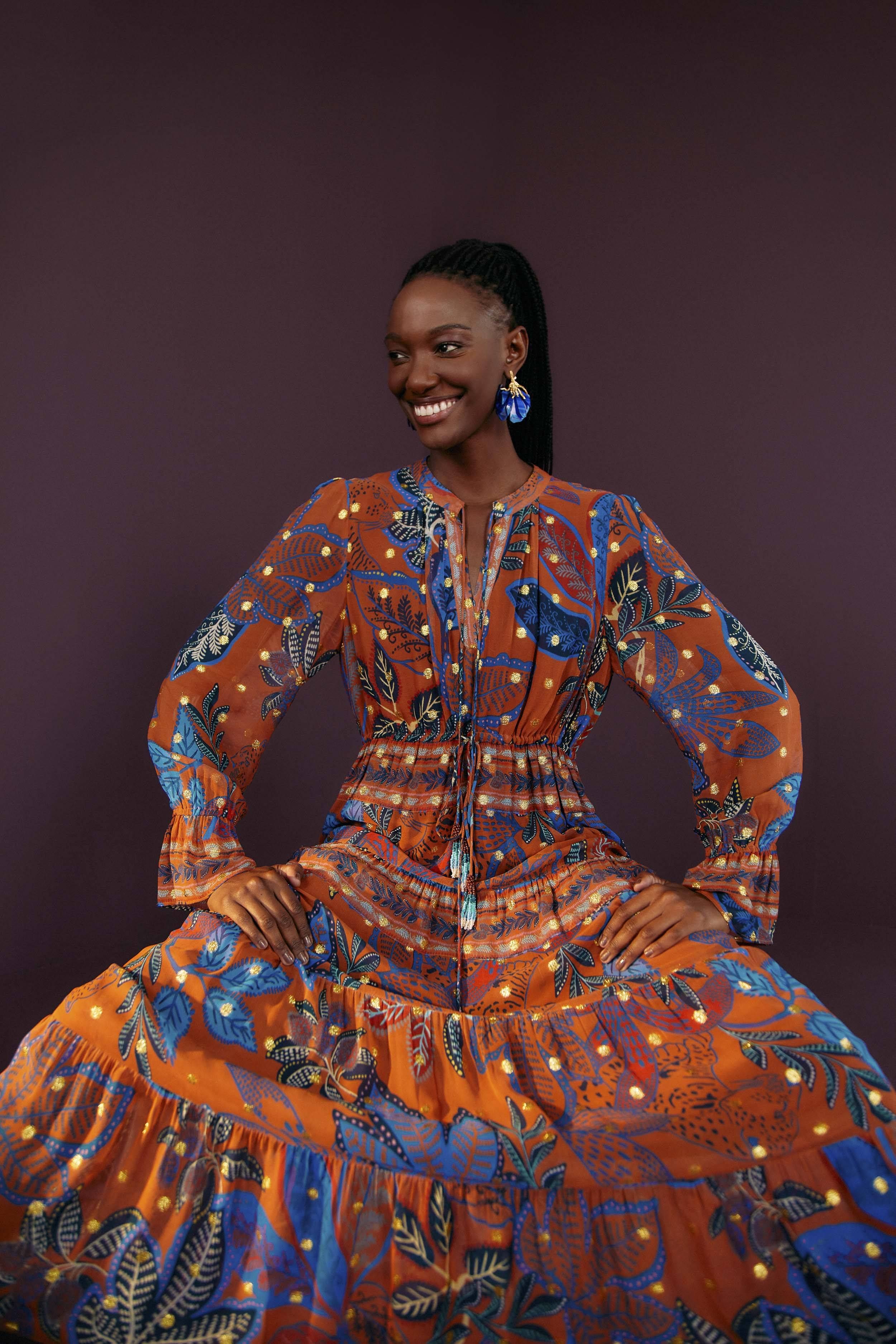 Brown Wild Jungle Midi Dress sold by FARM Rio