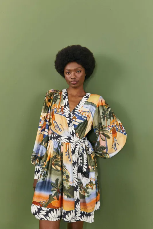 Carioca  Lenzing™ Ecovero™ Viscose Mini Dress sold by FARM Rio