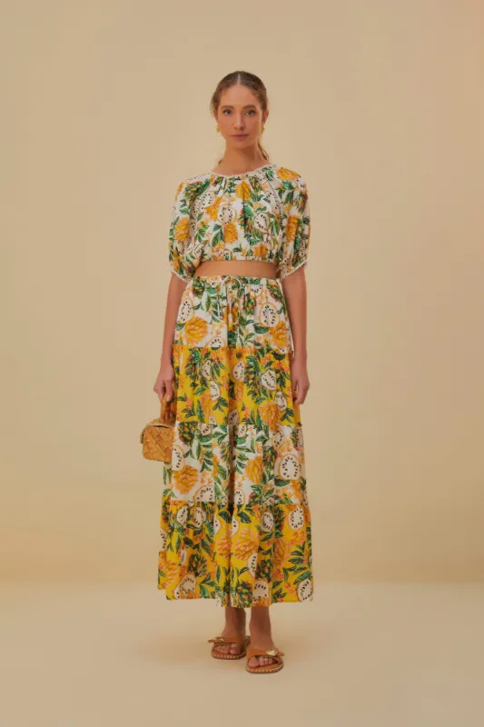 Mixed Biriba Maxi Skirt sold by FARM Rio