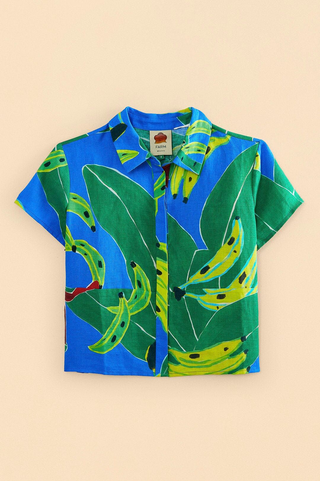 Blue Banana Leaves Shirt sold by FARM Rio product image thumbnail 6