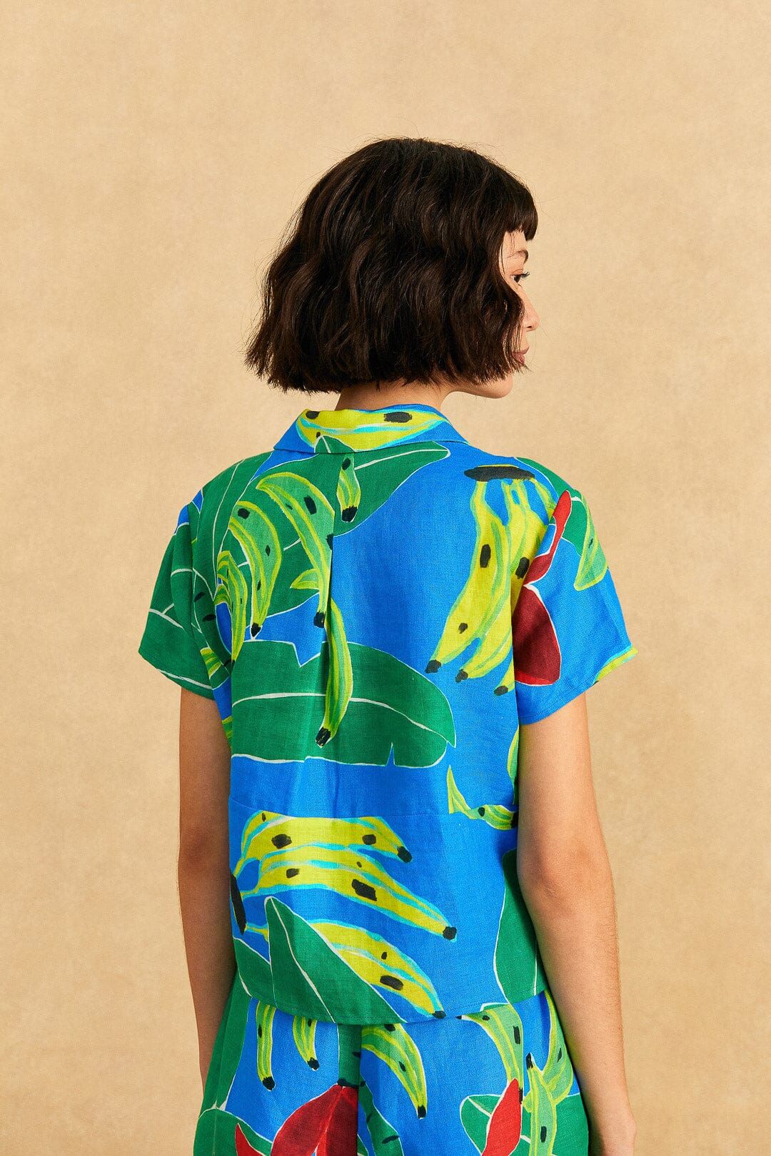 Blue Banana Leaves Shirt sold by FARM Rio product image thumbnail 4
