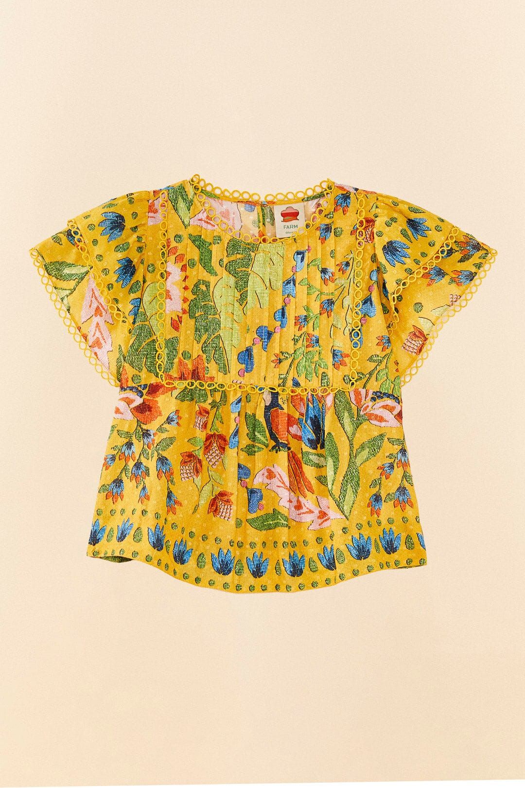 Yellow Summer Garden Blouse sold by FARM Rio product image thumbnail 6