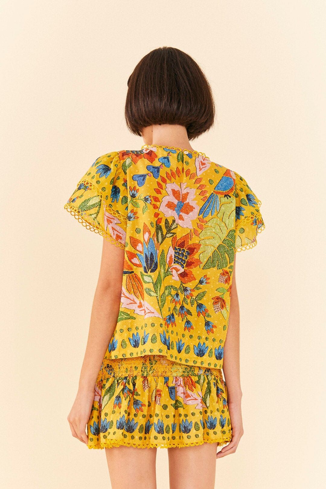 Yellow Summer Garden Blouse sold by FARM Rio product image thumbnail 4