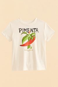 Off-White Peppers Organic Cotton T-shirt sold by FARM Rio