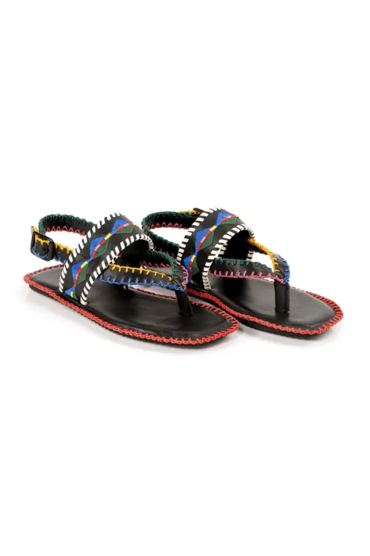 Colorful Embroidered Flat Sandal sold by FARM Rio