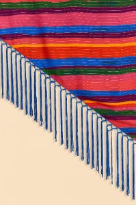 Blue Floral Tropical & Colorful Stripes Sarong sold by FARM Rio